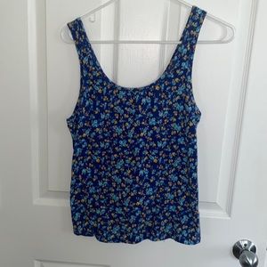 Forever21 Blue Floral Tank